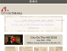Tablet Screenshot of cityonthehill.org